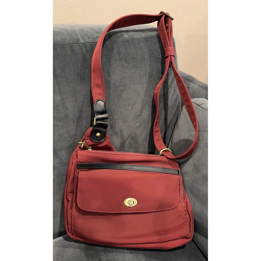 Travelon Women's Anti-theft Crossbody Bag/Purse Burgundy For Travel